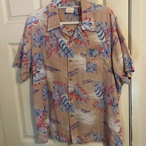 Vintage 80s Mervyn’s Men's XL Hawaiian Shirt Aloha outrigger Floral print